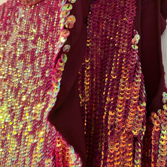 ⭐️ ASOS Pink Sequin Ruffle Dress - Picture 5 of 10